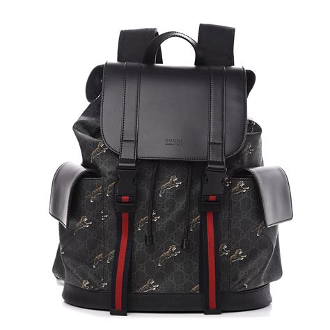 gucci supreme black backpack|Gucci supreme backpack tiger.